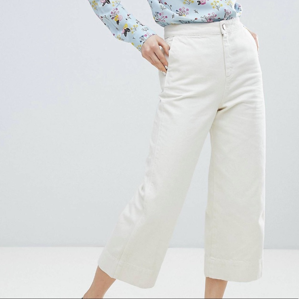 Monki Wide Leg Culotte Jeans